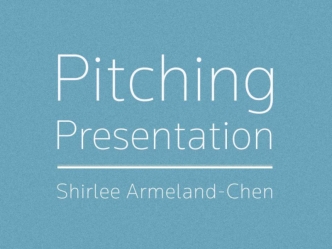 Pitching to Investors