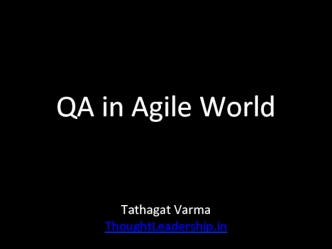 QA in an Agile World
