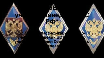 Общая классификация военно-учебных заведений ВС РФ. Военно-учебные заведения Северо-Западного региона, их классификация