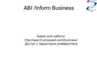 ABI /Inform Business