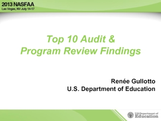 Top 10 Audit & Program Review Findings