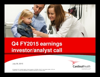 Cardinal Health Q4 2015 Earnings Report