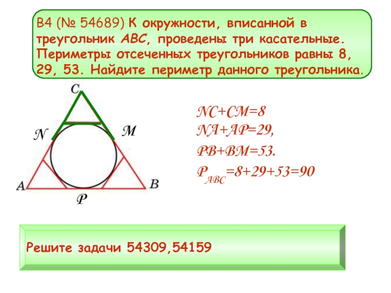 Периметр треугольника мнк если окружность вписанная. Периметр треугольника вписанного в круг. Окружность вписанная в треугольник. Периметр треугольника вписанного в окружность. Периметр треугольника описанной окружности.