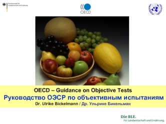 OECD – Guidance on Objective Tests  Руководство ОЭСР по объективным испытаниям Dr. Ulrike Bickelmann / Др. Ульрике Бикельман
