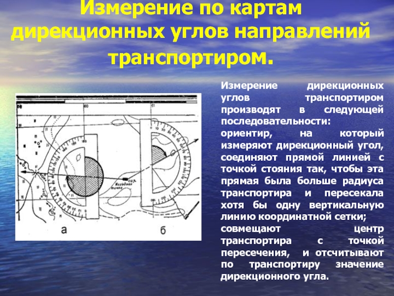 Значения дирекционного угла