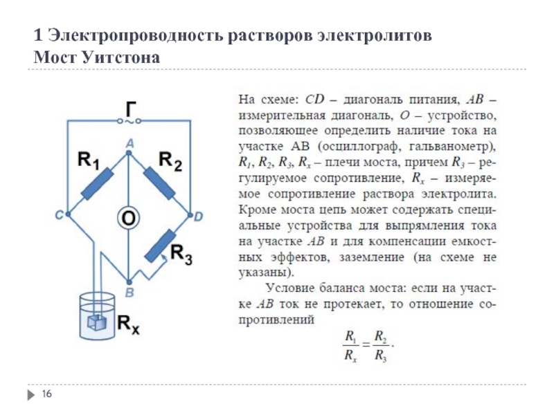 Что представляет собой мостовая схема измерения объясните принцип измерения