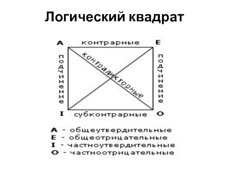 Суждения по логическому квадрату