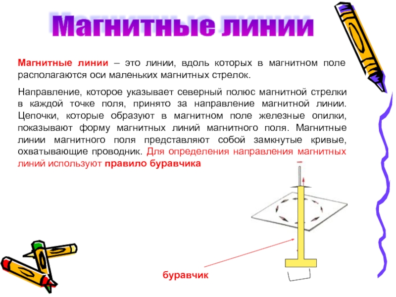 Магнитные линии это. Магнитные линии. Магнитные линии это линии вдоль которых располагаются. Оси маленьких магнитных стрелок располагаются вдоль магнитных линий. Укажите Северный конец магнитной стрелки 1 или 2.