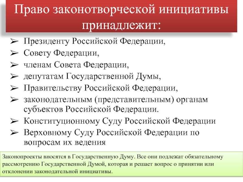 Российская федерация слагает свои полномочия перед. Правом законодательной инициативы принадлежит. Госдума субъект законодательной инициативы.