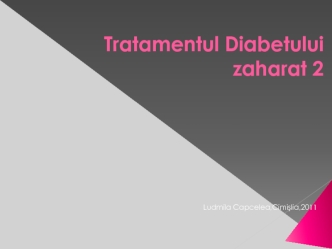 Tratamentul Diabetului zaharat 2