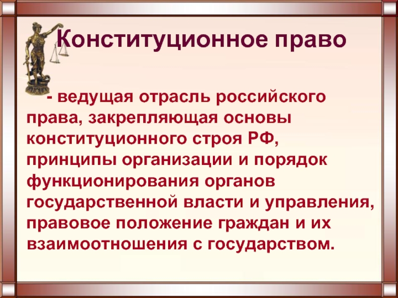 Основы конституционного права презентация