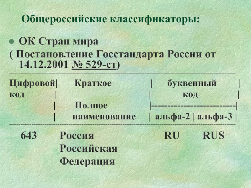 Общероссийские классификаторы примеры. Общероссийские классификаторы фото.