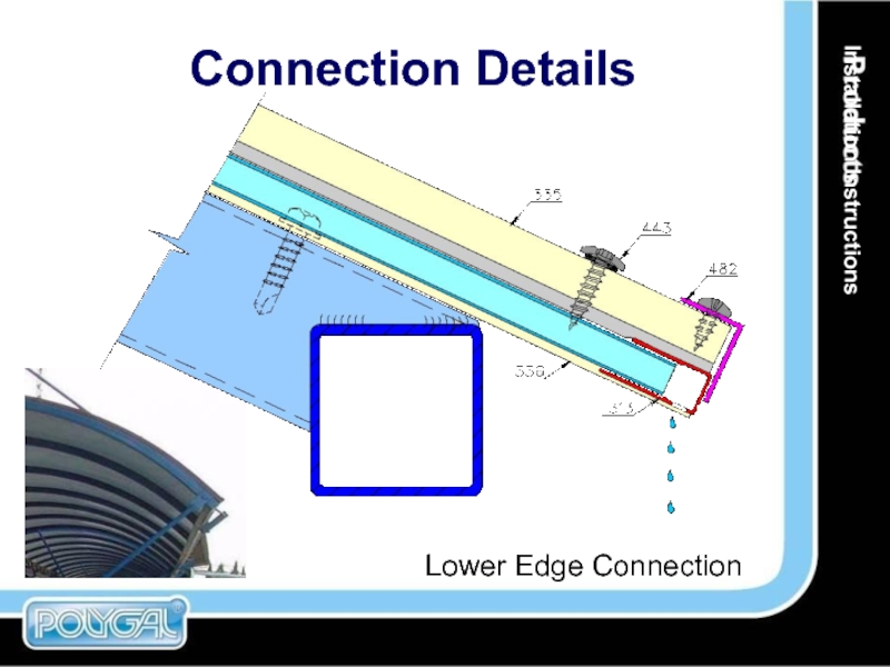 Lower Edge. Edge connect. Edging instruction. Low detail. Connection details