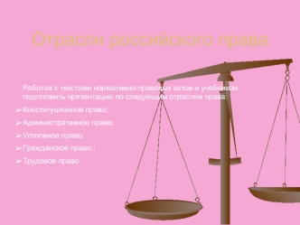 Отрасли российского права