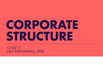 Corporate structure
