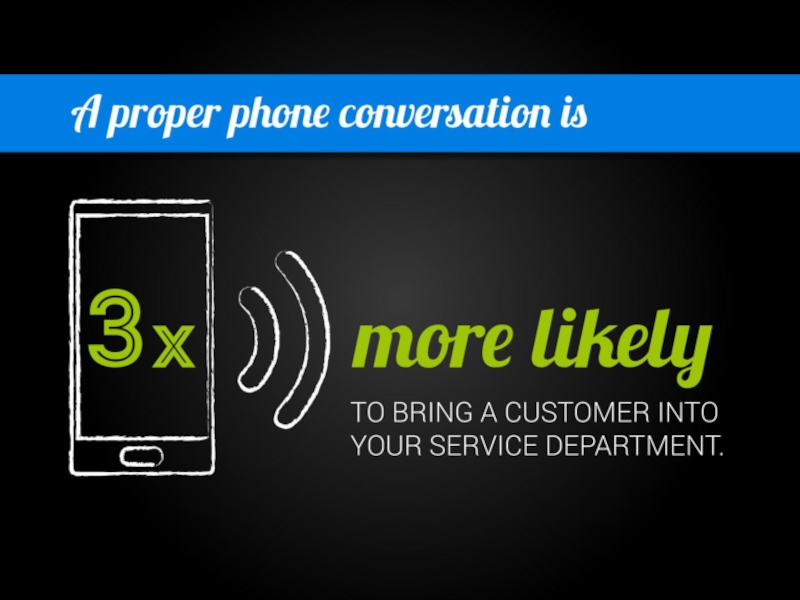A proper phone conversation is 3x more likely to bring a customer