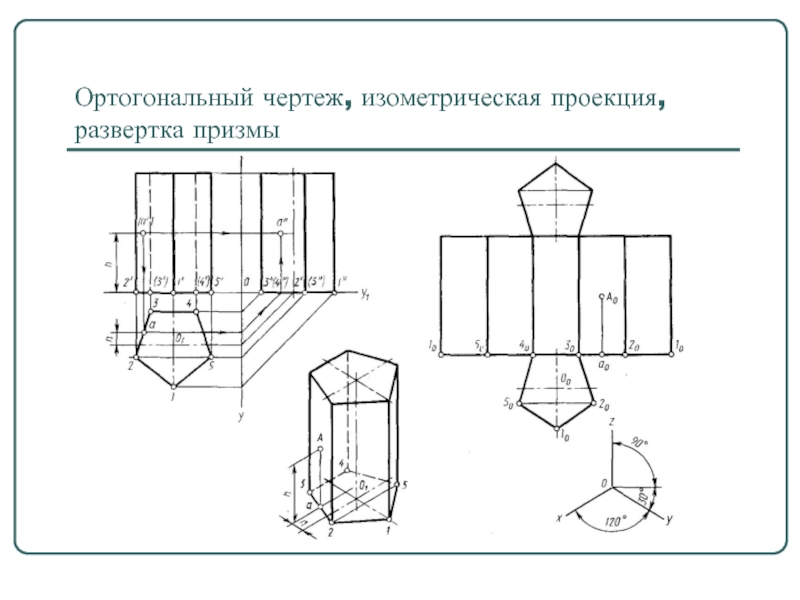 Трехгранная призма чертеж