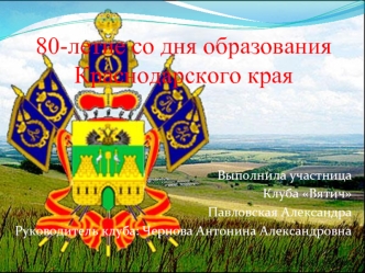 80-летие со дня образования Краснодарского края