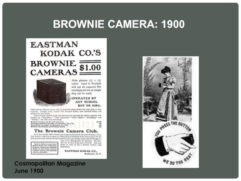 BROWNIE CAMERA: 1900 Cosmopolitan Magazine June 1900