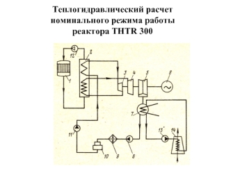 Теплогидравлический расчет номинального режима работы реактора THTR 300