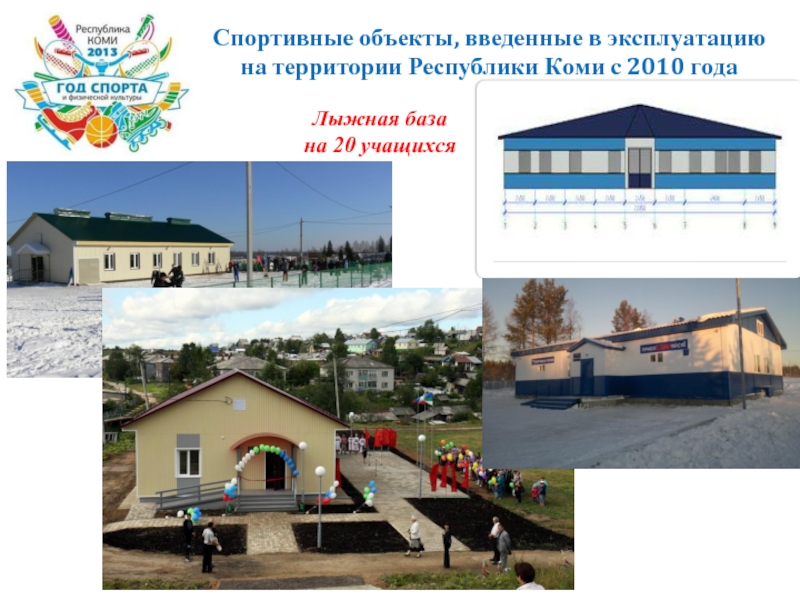 Спортивные объекты, введенные в эксплуатацию на территории Республики Коми с 2010 года  Лыжная база  на