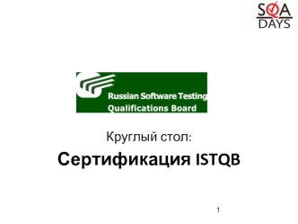 Круглый стол:
Сертификация ISTQB