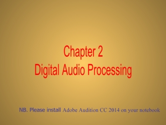 Basic of Digital Audio