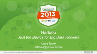 HadoopJust the Basics for Big Data Rookies