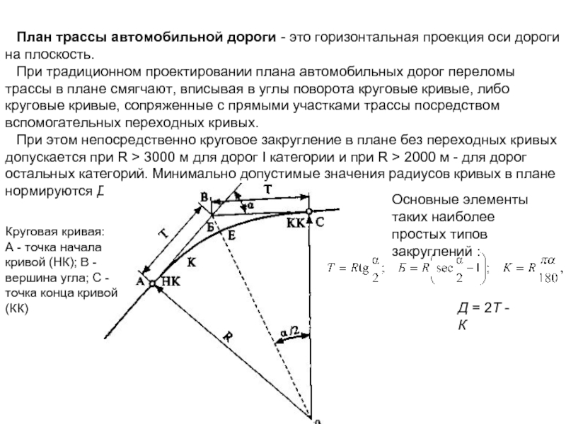 Построение плана трассы