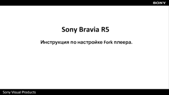 Sony Bravia R5. Инструкция по настройке Fork плеера