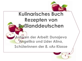 Kulinarisches Buch Rezepten von Rußlanddeutschen