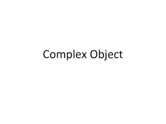 Complex Object