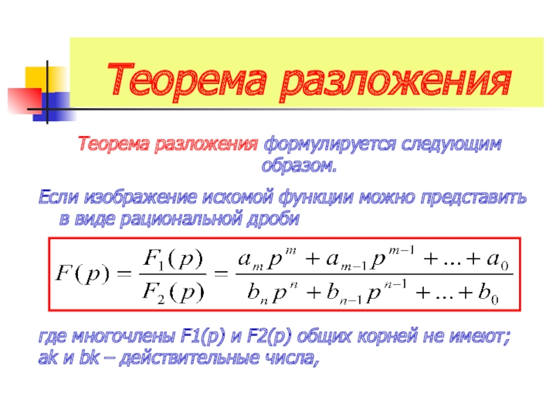 Теорема разложения