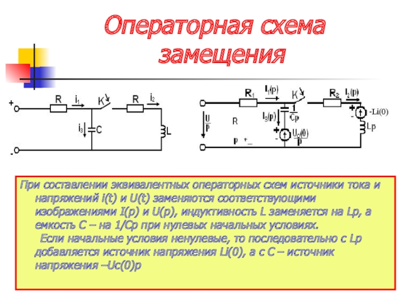 Составить схему замещения