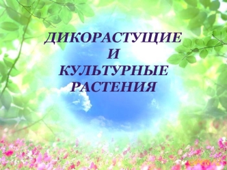 Дикорастущие и культурные растения