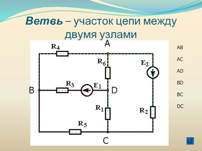 Схема участка цепи последовательного соединения