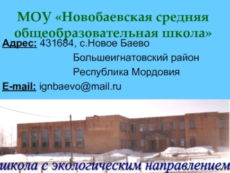 МОУ Новобаевская средняя общеобразовательная школа