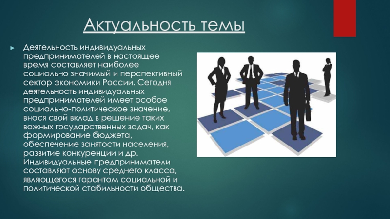 Проблемы регулирования. Актуальность ИП. Социально политические профессии. Юридические темы актуальные. Актуальность индивидуального предпринимательства.