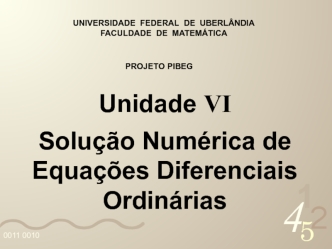 Solução Numérica de Equações Diferenciais