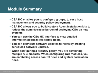 Module Summary