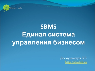 SBMSЕдиная система управления бизнесом