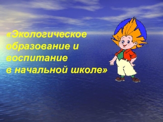 Экологическое образование и воспитание в начальной школе