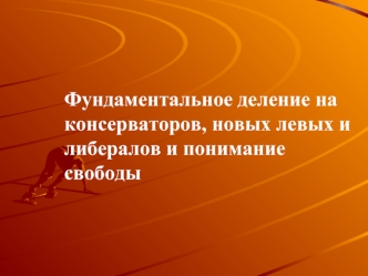 Фундаментальное деление на консерваторов, новых левых и либералов и понимание свободы