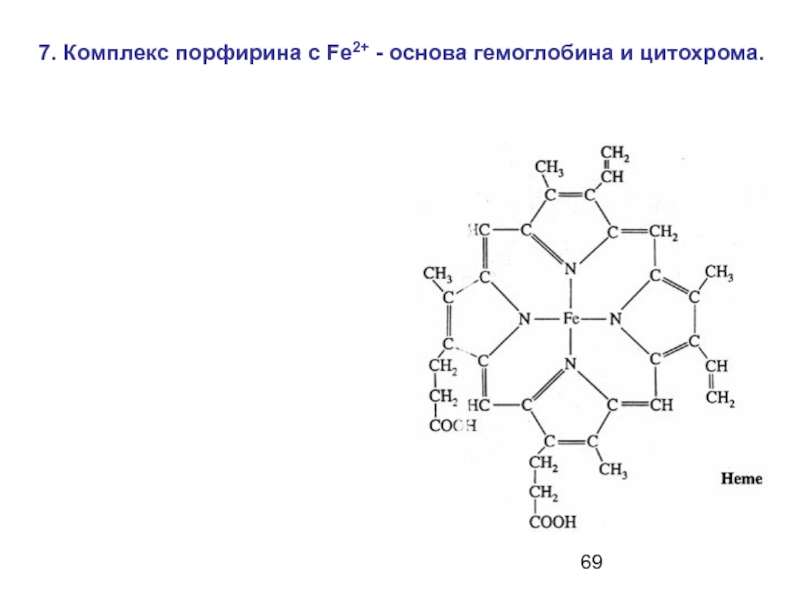 Комплексы железа. Строение гемоглобина порфириновое кольцо. Порфириновый комплекс железа. Строение гема порфиринового. Порфириновое ядро.