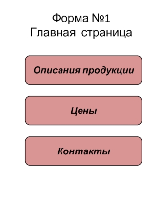 Форма №1 Главная  страница