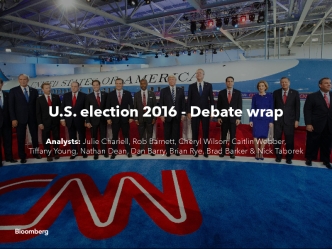 U.S. 2016 Election Debate Wrap-Up