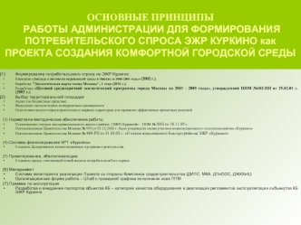 Основные принципы работы администрации для формирования потребительского спроса ЭЖР Куркино