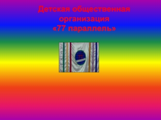 Детская общественная организация                           77 параллель