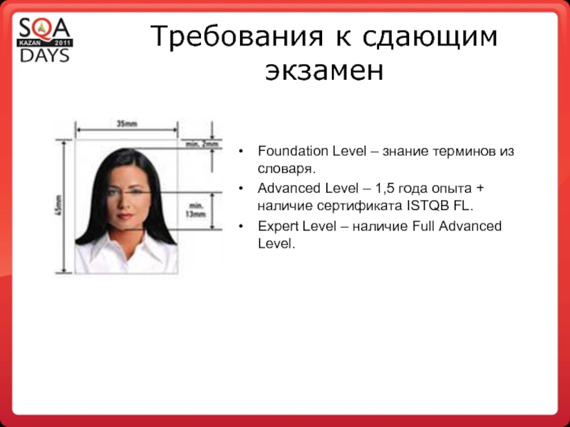 12 требования. Foundation экзамен.