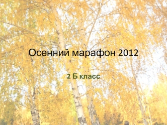 Осенний марафон 2012